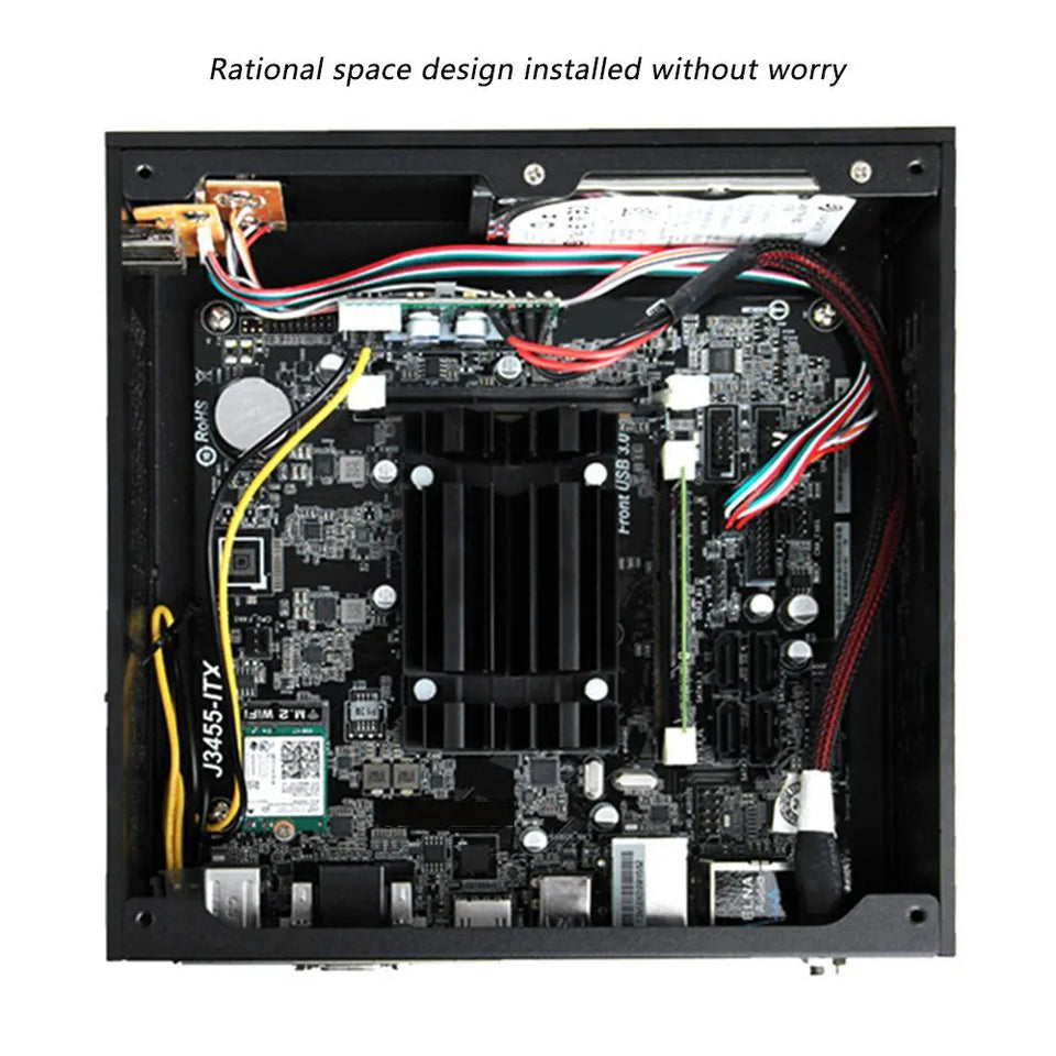 HTPC ITX Case Mini Chassis Computer Aluminum Steel Plate Case Desktop Case Gamer PC Case Gaming Computer Case