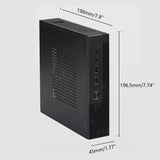 ITX Computer Case QX02 Mini Desktop Case Industrial Control Home Theater PC Gaming Case Front USB Audio Interface DIY