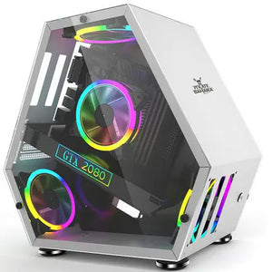 MATX/ITX Desktop Computer Case DIY Dust Proof gaming PC box Monster Type for Gamer for M Atx Size with glass panel