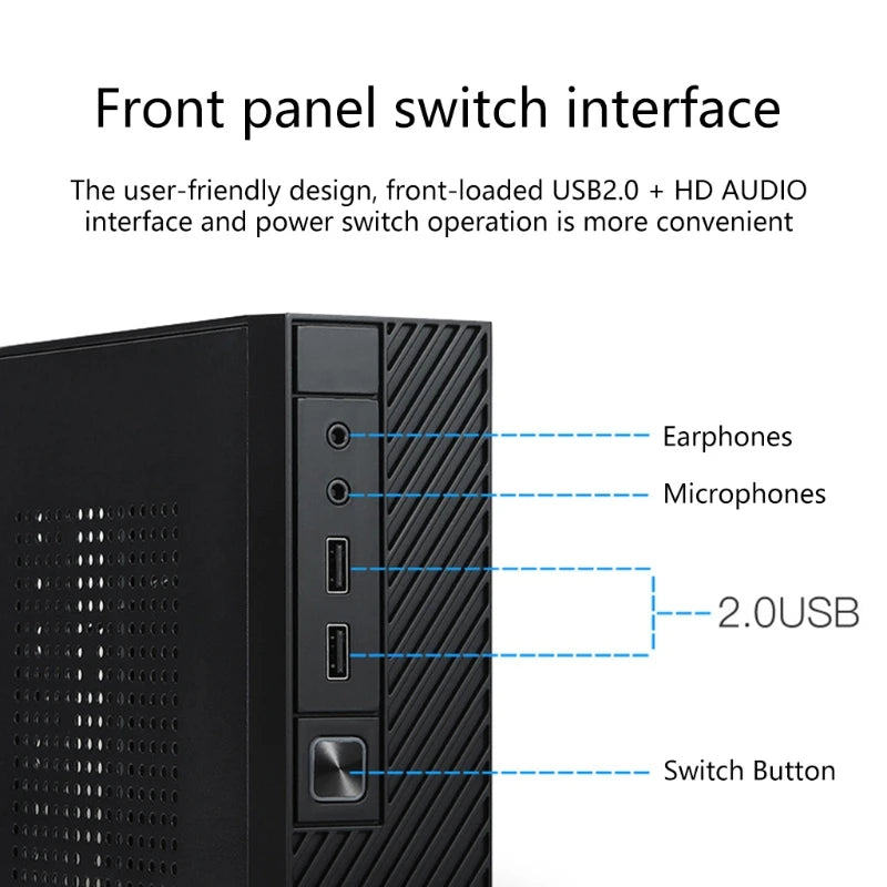 HTPC Case Mini ITX Gaming PC Chassis Desktop Micro Chassis Home Theater Personal Computer Enclosure box small case