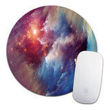 Round Mouse Pad Soft Mat Desktop Non-slip Pu Leather Mouse Pad Round Desk Gamer Gaming Mat for PC Laptop