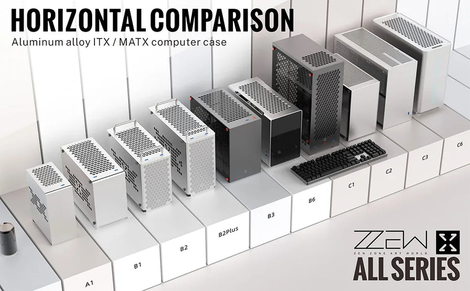 ZZAW Braveman B2  Mini ITX Case Micro Desktop PC  Aluminum Alloy Chassis 2021  with DIY Installing for Gaming and Home Use