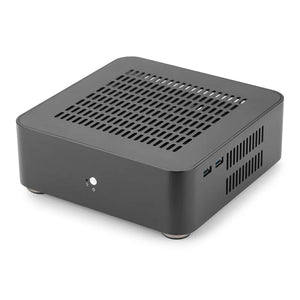 RGEEK L65S All Aluminum Chassis Mini HTPC Case Mini ITX Cases Computer Gaming PC Desktop Case with 8Pin Power Supply Pico PSU