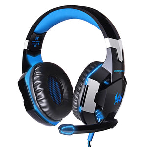 KOTION EACH Gaming Headset Casque Deep Bass Stereo Game Headphone with Microphone LED Light for PS4 Laptop PC Gamer