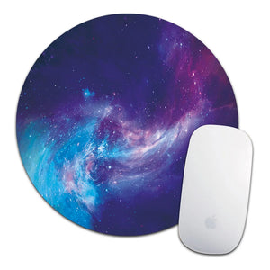 Round Mouse Pad Soft Mat Desktop Non-slip Pu Leather Mouse Pad Round Desk Gamer Gaming Mat for PC Laptop