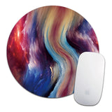 Round Mouse Pad Soft Mat Desktop Non-slip Pu Leather Mouse Pad Round Desk Gamer Gaming Mat for PC Laptop