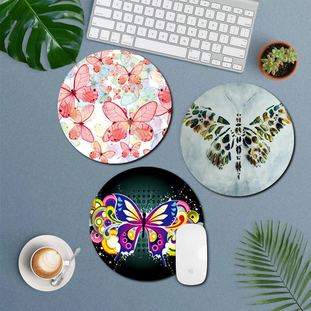 Butterfly Gaming Mouse Pad Leather Waterproof Computer MousePad Mice Mat for Laptop OFFICE Computer Tablet PC Mause Carpet Mat