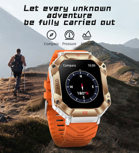 Smart Watch Altitude Compass Bluetooth Calls Fitness Tracker Fashion Outdoor Sports Watches for Android IOS Xiaomi KR80