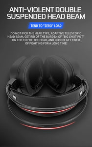 Gaming Headset 7.1 Virtual Surround Sound Gamer Earphones Voice Control with USB Wired Microphone Headphone for PS4 PC Computer