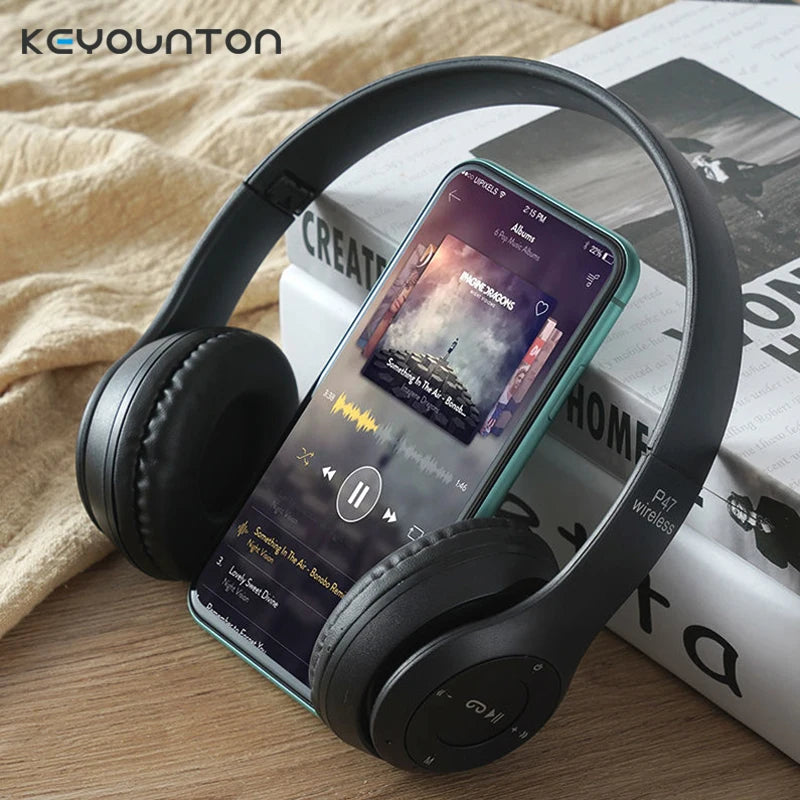 Wireless Foldable Headset Noise Cancelling Bluetooth Headphones Stereo Gaming Headband Earphone with Mic for Xiaomi Cell Tablet