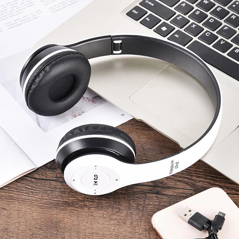 Wireless Foldable Headset Noise Cancelling Bluetooth Headphones Stereo Gaming Headband Earphone with Mic for Xiaomi Cell Tablet