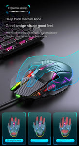 Professional USB Wired Gaming Mouse 6 Button 3200DPI LED Optical Computer Mouse Game Mice Silent Mouse Mause For PC laptop Gamer