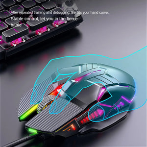 Professional USB Wired Gaming Mouse 6 Button 3200DPI LED Optical Computer Mouse Game Mice Silent Mouse Mause For PC laptop Gamer