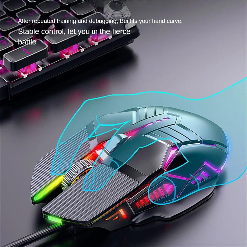 Professional USB Wired Gaming Mouse 6 Button 3200DPI LED Optical Computer Mouse Game Mice Silent Mouse Mause For PC laptop Gamer