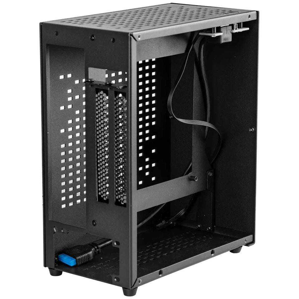 Aluminum HTPC Mini ITX PC Case with PCIE 3.0 Cable Mini ITX Chassis Game Computer Case Support Graphics Card RTX2070 I5 Mini