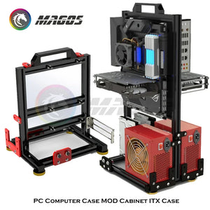 Pc Cabinet Gaming Case Handle Portable ITX Gamer MOD Case Full Aluminum Supoort Video Card Vertical Mounting Water Cooling MOD