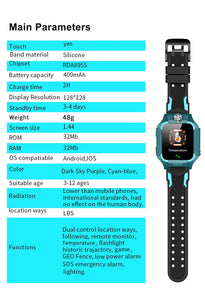 Smart Watch Kids SOS GPS Location Video Call Sim Card For Children SmartWatch Camera Waterproof Watch For Boys Girls Present