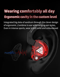 Original QKZ AK6 HiFi Wired EarphoneRace Sport Headphone Bass Stereo Noise Reduction Headset MusicEarbuds  In Ear With Mic