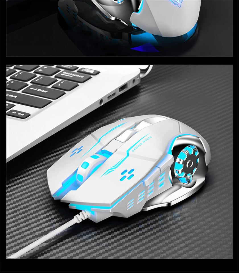 AULA S20 Professional Gaming Mouse 2400 DPI Adjustable USB Wired Backlit Ergonomic Optical LED Mouse for Computer Laptop PC