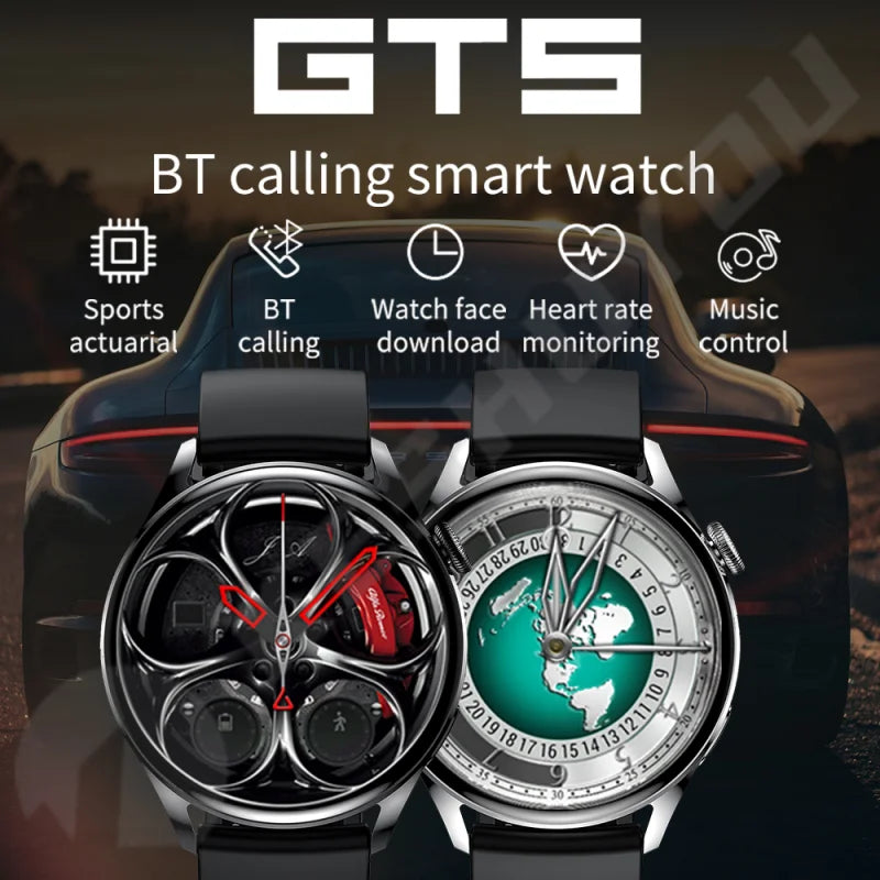 Gt5 Smart Watch Bluetooth Call Heart Rate Motion Information Reminding Custom Dial Bluetooth Call Nfc Smartwatch Apple Watch