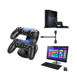 Gaming Controller Charger Stand With Led Indicator Dual USB Charging Docking Station Compatible For PS4 Pro/PS4 Accessories