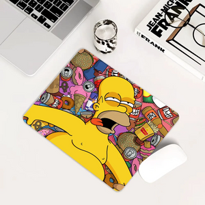 Disney Simpsons Mousepad Custom Skin Desktop Desk Mat Kawaii Gaming Accessories Students Writing Pad Padmouse Desk Play Mats