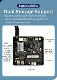 Fanless Mini PC Intel Celeron J1900 Support Windows7/8/10 Linux Gigabit Ethernet WiFi HDMI VGA Display Embedded Computer