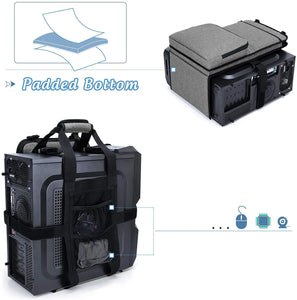 Desktop Gaming Computer PC Carrying Case Travel Storage Carrying Bag, Computer Main Processor Case and Monitor