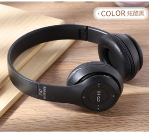 Wireless Foldable Headset Noise Cancelling Bluetooth Headphones Stereo Gaming Headband Earphone with Mic for Xiaomi Cell Tablet