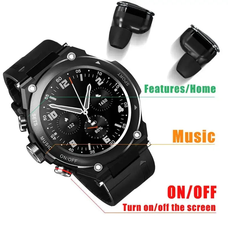 Latest Customization T92 Bluetooths Headset Series 8 Ultra Smart Watch Ip68 Waterproof Round Display Screen Touch Smart Watch