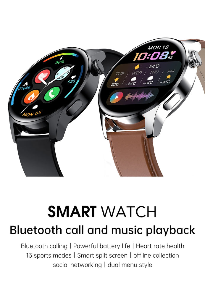 for Xiaomi Poco X5 Pro Redmi Note12 Smart Watch Bluetooth Call With Body Temperature Full Touch Fitness Tracker Sport Smartwatch