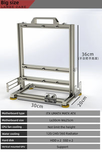 ITX UMATX MATX ATX EATX Gamer Cabinet MOD Desktop PC Open Frame Case Computer Gaming Chassis Vertical Personality DIY