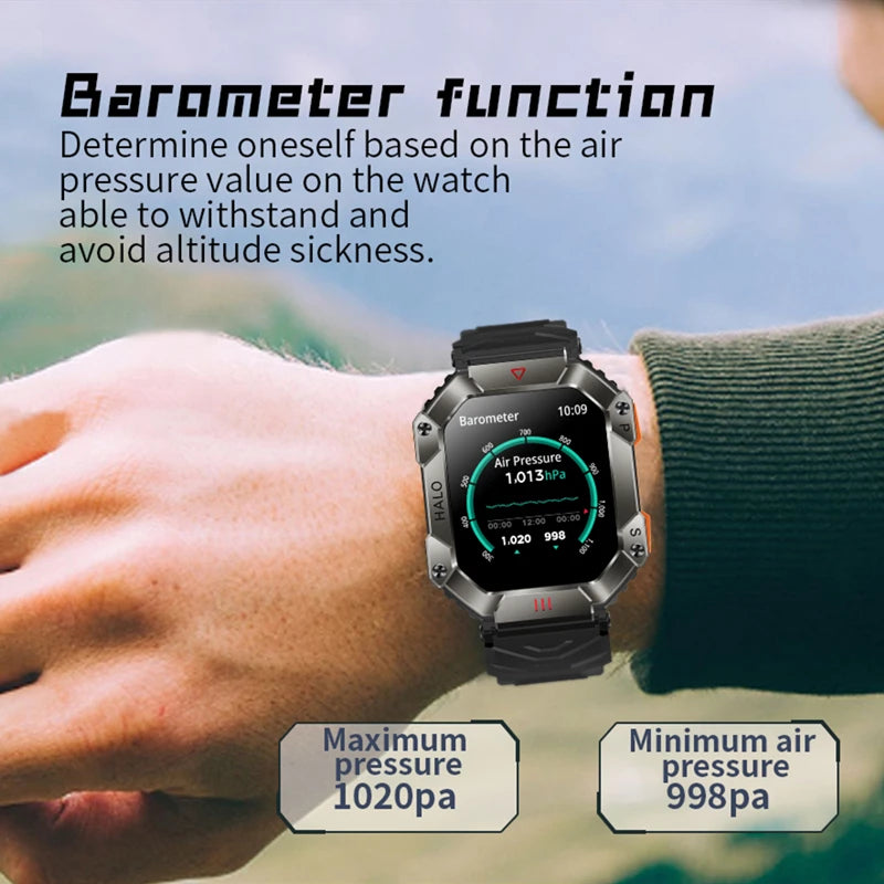 Smart Watch Altitude Compass Bluetooth Calls Fitness Tracker Fashion Outdoor Sports Watches for Android IOS Xiaomi KR80