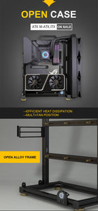 PC Open Case Gamers Cabinet ATX MOD Chassis Rack DIY Computer Base Frame Desktop MATX Aluminum Creative ITX EATX Tower Gaming