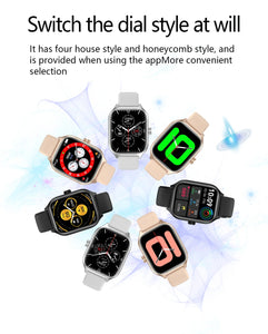 Smart Watch 2024 Android Gift Bluetooth Call Smartwatch Touch Dial Music Fitness Tracker Sports Watches