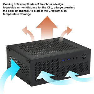 A09 HTPC Computer Case Mini ITX Gaming PC Chassis Desktop Chassis USB3.0 Computer Case Home Computer Case