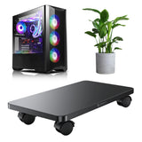 Steel Computer Tower Stand with Locking Rolling Caster Rolling Stand PC Stand PC Cart for Most Computer Tower Gaming PC ATX Case