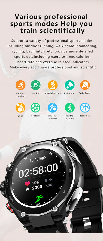 Latest Customization T92 Bluetooths Headset Series 8 Ultra Smart Watch Ip68 Waterproof Round Display Screen Touch Smart Watch