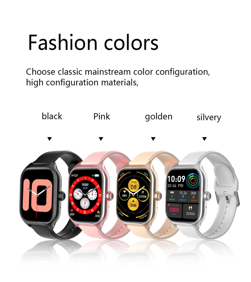 Smart Watch 2024 Android Gift Bluetooth Call Smartwatch Touch Dial Music Fitness Tracker Sports Watches