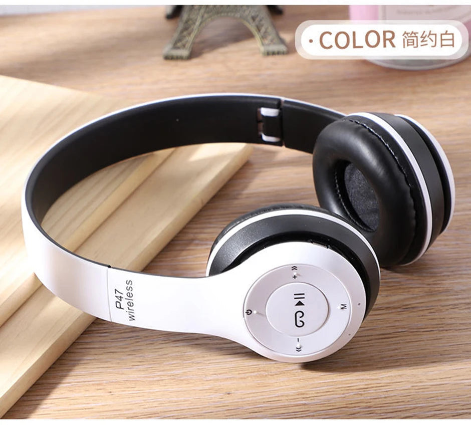 Wireless Foldable Headset Noise Cancelling Bluetooth Headphones Stereo Gaming Headband Earphone with Mic for Xiaomi Cell Tablet