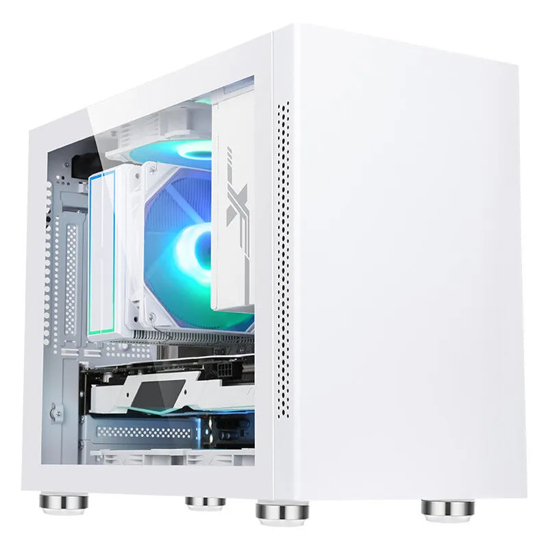 SAMA Im01Computer Case Gaming PC Chassis for M-ATX / ITX Mainboard / Support ATX SFX Power 120/240mm Cooler Radiator White