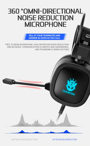 Gaming Headset 7.1 Virtual Surround Sound Gamer Earphones Voice Control with USB Wired Microphone Headphone for PS4 PC Computer