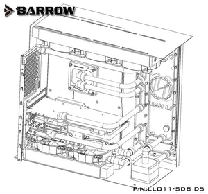 Barrow Distroplate for Lian Li PC-O11 Dynamic Case LLO11-SDB D5 Water Cooling System for PC Gaming 5V 3PIN ARGB Waterway Board