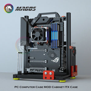 Pc Cabinet Gaming Case Handle Portable ITX Gamer MOD Case Full Aluminum Supoort Video Card Vertical Mounting Water Cooling MOD