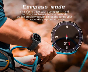 Smart Watch Altitude Compass Bluetooth Calls Fitness Tracker Fashion Outdoor Sports Watches for Android IOS Xiaomi KR80