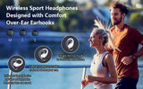 Bluetooth 5.3 Earphones True Wireless Headphones with Mic Button Control Noise Reduction Earhooks Waterproof Headset for Sports