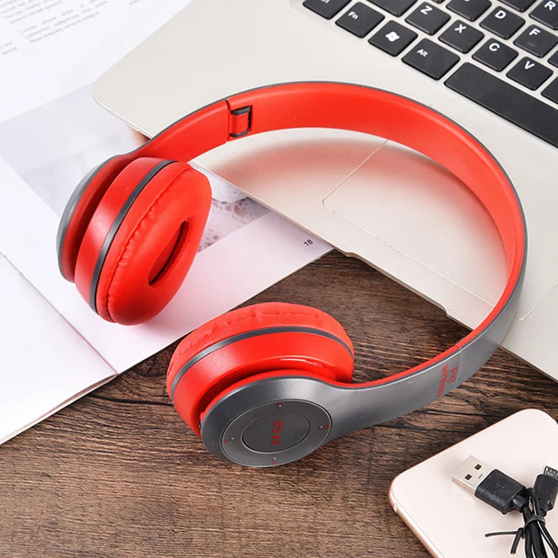 Wireless Foldable Headset Noise Cancelling Bluetooth Headphones Stereo Gaming Headband Earphone with Mic for Xiaomi Cell Tablet