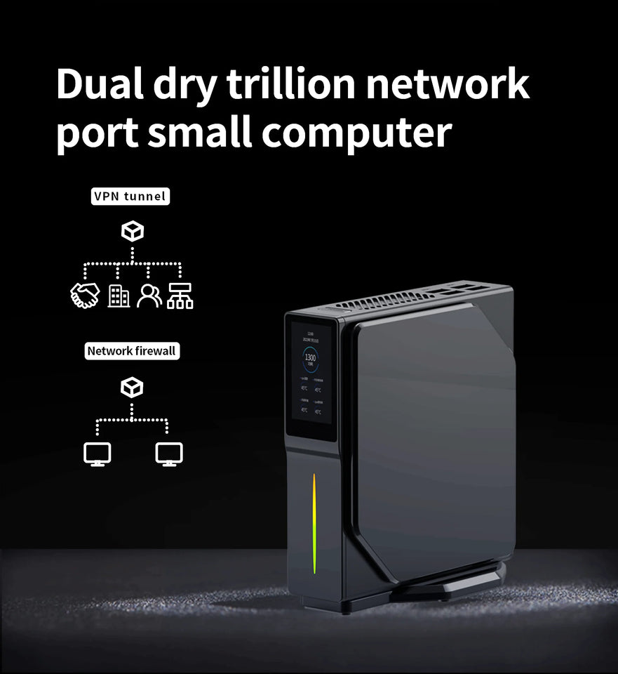 S1 Mini PC Desktop Gaming Windows 11 Intel 12th Alder Lake N100 DDR4 16GB WiFi 5 Dual LAN Support M.2 SATA Dual Sreens Computer