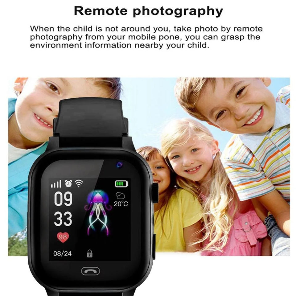 Smart Watch Kids SOS GPS Location Video Call Sim Card For Children SmartWatch Camera Waterproof Watch For Boys Girls Present