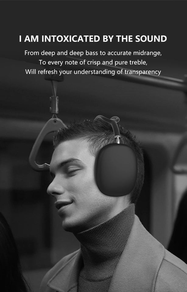 Air Pro Max Wireless Bluetooth Earphones Headphones Headset Sports Gaming TF Card Slot Headset Noise Cancelling Headphone